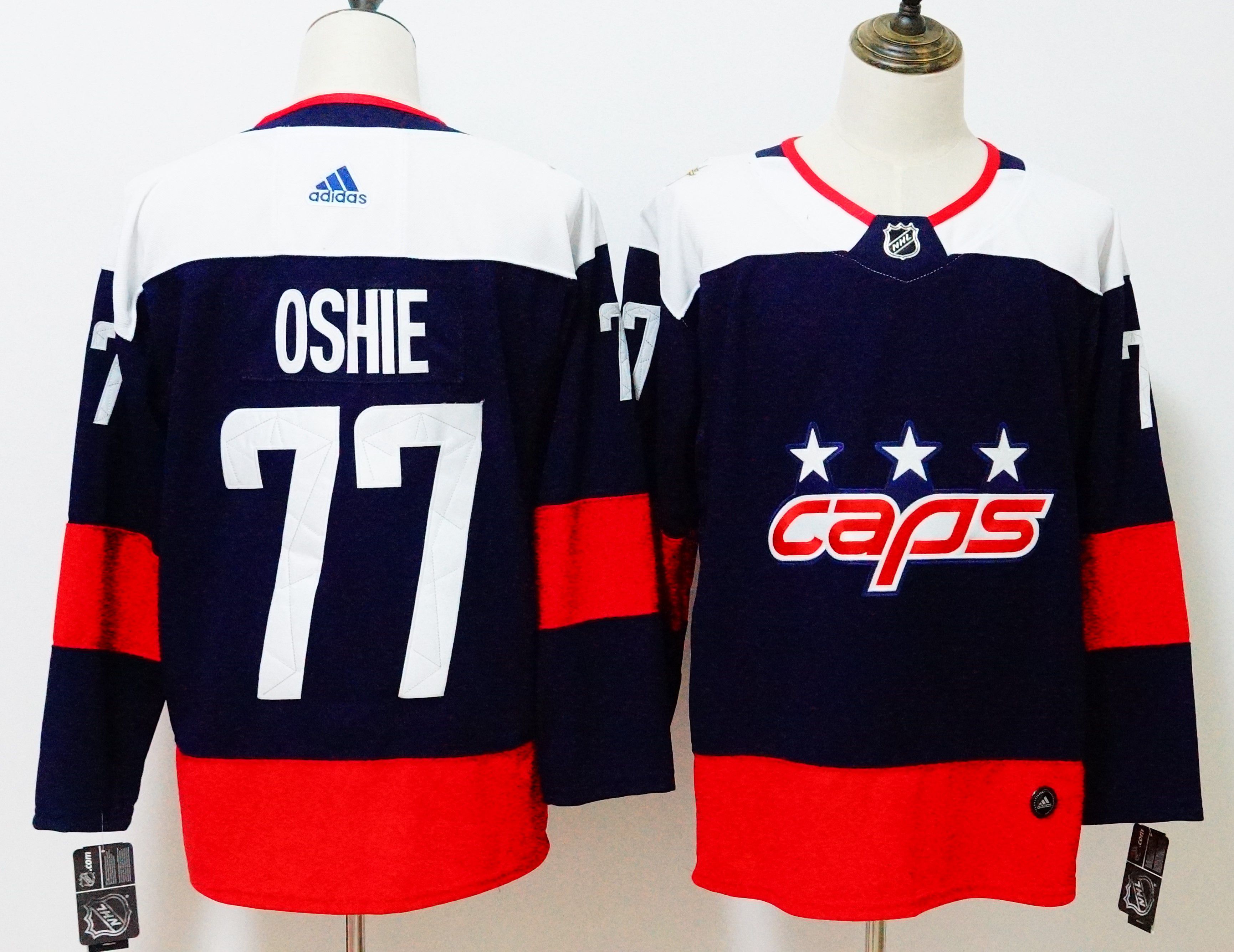 Men Washington Capitals #77 Oshie Blue Hockey Stitched Adidas NHL Jerseys